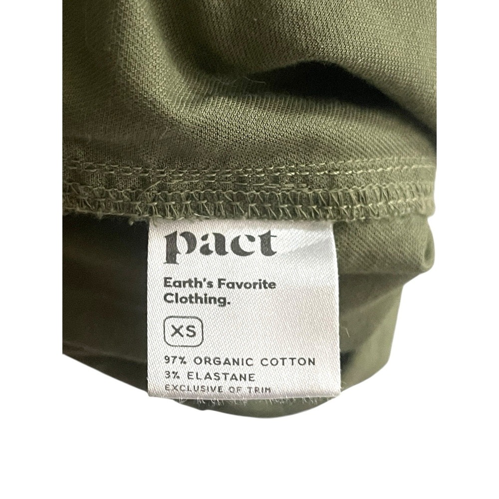 Pact Organic Cotton Daily Twill Utility Skirt Olivine Green Size‎ XS Knee Length - Picture 12 of 14
